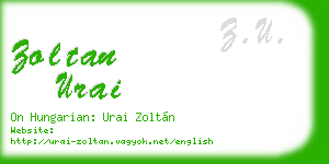 zoltan urai business card
